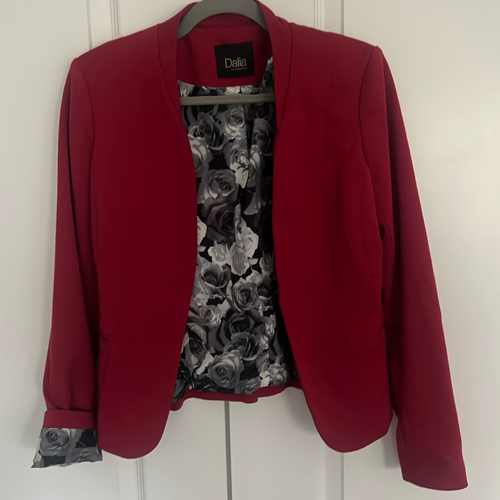 Red Blazer with Interior Design